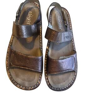 Alegria Verona Sandals Metallic Bronze sz 41, 11 Supportive Ergonomic Walking
